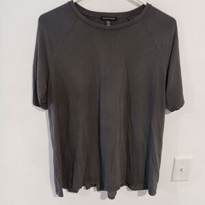 Eileen Fisher T-Shirt Tencel Blend Everyday Casual Gray Classic Women's Medium